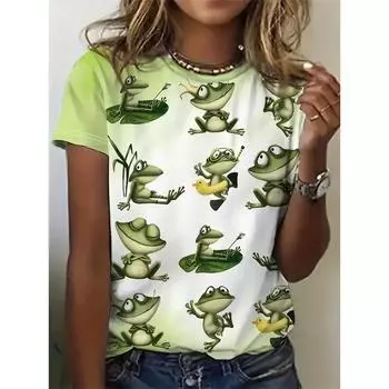 Смешная 3D футболка Harajuku женские футболки мультяшный кот модный топ футболка повседневная с коротким рукавом O-образный вырез женская одежда большого размера S