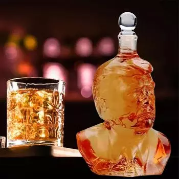 Смешная бутылка виски новый уникальный стеклянный графин для вина и виски графин One Size
