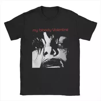 Смешная футболка My Bloody Valentine для мужчин, хлопковая футболка с круглым вырезом и коротким рукавом, классические топы S чёрный