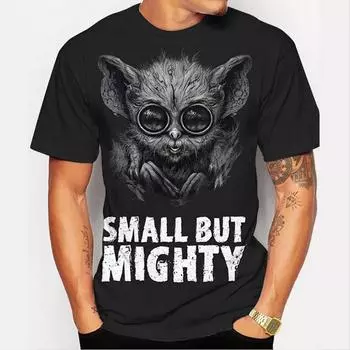 Смешная футболка с принтом Tarsier Футболка с короткими рукавами для мужчин Повседневная уличная мужская одежда Топы с рисунком животных Свободные футболки большого размера S