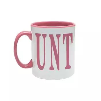 Смешная грубая кружка Керамическая кофейная кружка Чашка для воды 350 мл One Size розовый