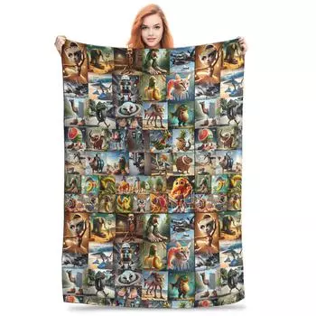 Смешная итальянская компиляция мемов про деменцию Плюшевые одеяла для девочек и мальчиков Фланелевое постельное белье Пледы для спальни Мягкое покрывало Подарок 30x40in