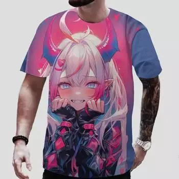 Смешная мужская футболка с принтом 3D Beauty, свободные футболки для мужчин, уличные тренды, мужская одежда, свободные повседневные топы с коротким рукавом, 2024, пуловер S