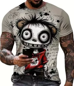 Смешная мужская футболка с принтом животных, повседневные футболки с коротким рукавом, свитер с круглым вырезом, винтажные футболки, мужская свободная одежда, размер XXS-6XL XXS