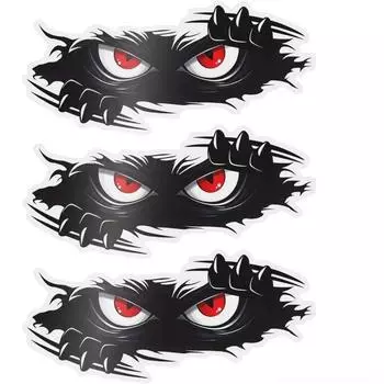 Смешная наклейка на автомобиль Выглядывающий монстр Злые глаза Наклейки на автомобиль Вмятины на кузове Царапины Виниловая пленка Декоративные наклейки Наклейки на автомобиль