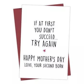 Смешная открытка на День матери для мамы, подарок для дочери, сына, ребенка One Size красный