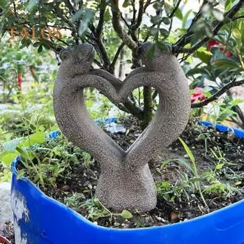 Смешная парная лягушка, скульптура из смолы, устойчивая к ультрафиолетовому излучению, широко используемая романтическая парная скульптура, украшение для сада Frog