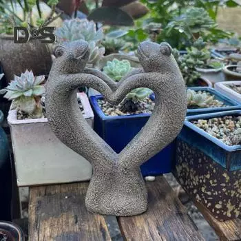 Смешная парная лягушка, скульптура из смолы, устойчивая к ультрафиолетовому излучению, широко используемая романтическая парная скульптура, украшение для сада Frog