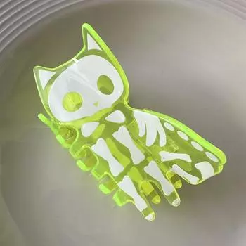 Смешная персонализированная заколка для волос на Хэллоуин, креативный скелет, коготь для волос для женщин и девочек, новинка, аксессуары для волос, подарки на Хэллоуин оранжевый