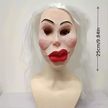 Смешная пластическая хирургия, уродливая маска девушки, реквизит для ролевой игры One size белый