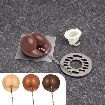 Смешная пробка для раковины, заглушка для сливов, пробка для слива бассейна, пробка для протечки One Size коричневый