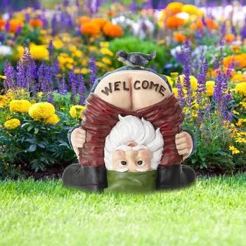 Смешная раздетая фигурка гнома, скульптура гнома из смолы, статуэтка гнома, украшения для улицы, украшения для сада, газона, домашнего декора, подарки