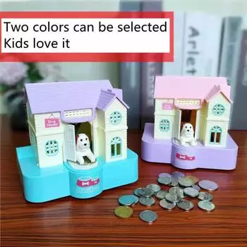 Смешная счастливая собака Ванцай Копилка Щенок Музыка Копилка Монеты Копилка Кража Денег Детские Подарки Практичные Игрушки ПодаркиDesc