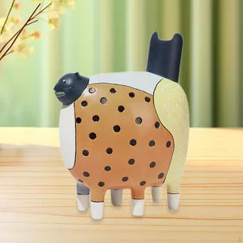 Смешная статуэтка кошки, настольное украшение, скульптура животного, декоративная фигурка для стола, книжной полки, камина