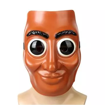 Смешная страшная пластиковая маска Tungtungtung деревянная палочная маска Horror Party смешной головной убор One Size