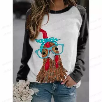 Смешная толстовка с капюшоном «Цыпленок» с длинным рукавом и круглым вырезом Толстовка с капюшоном «Жираф» Толстовка с капюшоном «Kawaii» с капюшоном «Moletom» Осенние пальто 2XL