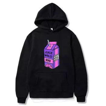 Смешная толстовка с капюшоном JUICE Wrld Juice Wrld Fashion Print Trap Rap Rainbow Fault Juice World Oversize Unisex Hoodies Толстовки M