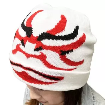 Смешная вязаная холодная теплая вязаная забавная пародийная шапка, защита, эластичная, кепка, шапка, катание на лыжах, сноуборде, (Кабуки)