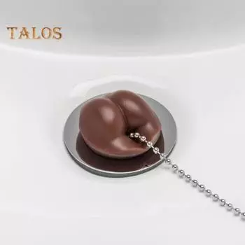 Смешная заглушка для раковины с металлической цепью, универсальная простая установка, новинка, заглушка для кухонной раковины бежевый