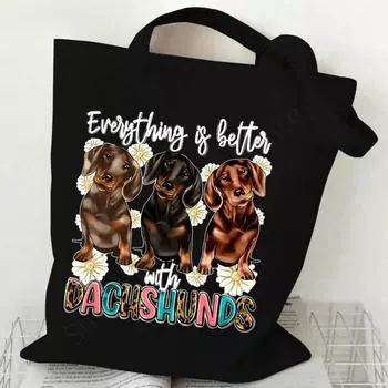 Смешная женская сумочка с изображением мультяшного бигля, любителя собак, модная сумка через плечо из холста