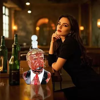 Смешной графин для виски, стеклянная бутылка 750 мл, уникальный графин для вина для мужчин, папы, мужа, домашнего бара, украшение, подарок для любителей виски чистый