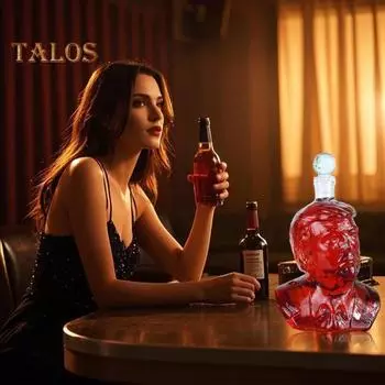 Смешной графин для виски, стеклянная бутылка 750 мл, уникальный графин для вина для мужчин, папы, мужа, домашнего бара, украшение, подарок для любителей виски чистый