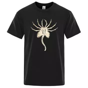 Смешные футболки Alien Man, модные свободные брендовые футболки, летние дышащие удобные хлопковые футболки с коротким рукавом, одежда S