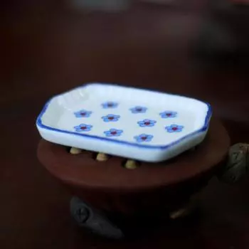 Смешные микросцены Модели Реквизит для фотосъемки Керамика Высокоточный кукольный домик Чайный сервиз Тарелка Подарочный поднос