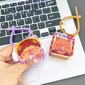 Смешные милые брелоки-пузыри Capybara креативные кавайные подвески для сумок рюкзаков автомобильные брелки для ключей подвески для друзей ювелирные изделия подарки аксессуары