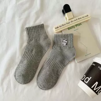 Смешные Милые Носки с Вышивкой Панды Женские Харадзюку Каваи Животное Черно-Белая Панда Вышитые Короткие Носки до Щиколотки