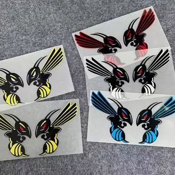 Смешные наклейки с царапинами на автомобилях, наклейки с изображением осы, пчелы, наклейки для стекла, автомобильные принадлежности для бампера, фар, окон, автомобильные аксессуары