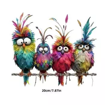 Смешные птицы креативные стеклянные оконные декоративные наклейки для окон стеклянные настенные зеркала фестивальные наклейки для украшения дома