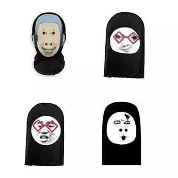 Смешные смайлики печатная маска эластичная полнолицевая маска для мужчин и женщин косплей головной убор модная дышащая эластичная маска для лица подарки A9