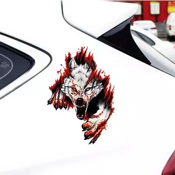 Смешные злые волки ПВХ мотоцикл автомобиль наклейка мода автомобиль стайлинг наклейки деколь автомобиль стайлинг украшения