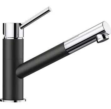 Смеситель Blanco Kano-S Silgranit Look черный/хром (526174)