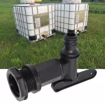 Смеситель для бочек, устойчивый к кислотам и щелочам, универсальный сменный кран для подключения тонного ведра IBC для орошения сада чёрный