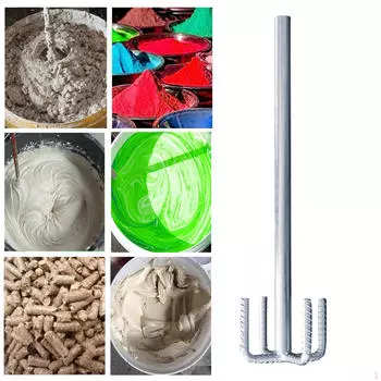 Смеситель для краски, цемента, резьбовая ручка, углеродистая сталь, миксер для шпатлевки и грязи Type A