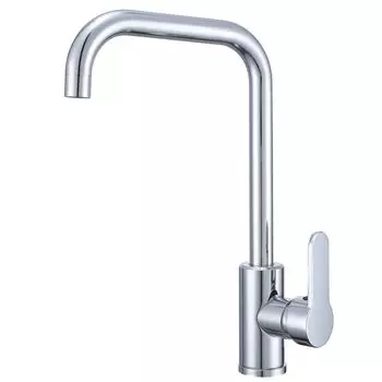 Смеситель для кухни Cooltens, однорычажный, с одним отверстием, для кухонной мойки, поворот на 360 градусов, легко поддается коррозии, для холодной и горячей пенящейся воды, шланг 60 см в комплекте