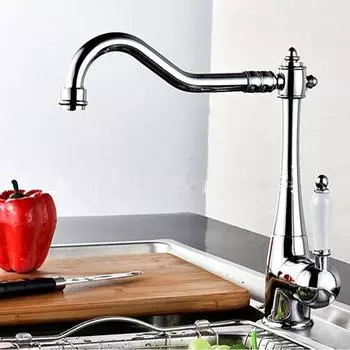 Смеситель для кухни из цельной латуни, холодный и горячий кухонный кран с одним отверстием, кухонный кран torneira cozinha чёрный