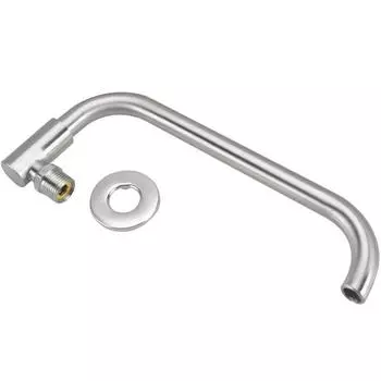 Смеситель для кухни из нержавеющей стали 304, 1 шт., полуавтоматический, с качающимся рычагом, поворотный на 360 градусов, без ручки, с резьбой G1/2