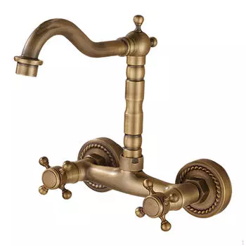 Смеситель для кухни с настенным креплением и ручкой для использования на открытом воздухе и в прачечной tall