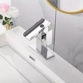 Смеситель для мытья рук, медный водопад, туалет, ванная комната, умывальник для лица, мытье волос, раковина, кран для горячей и холодной воды