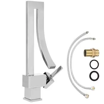 Смеситель для раковины G1/2 с водопадным изливом, смеситель для горячей и холодной воды, ванная комната, кухня