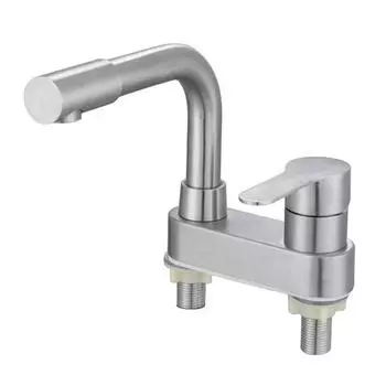 Смеситель для раковины из нержавеющей стали 304, холодный и горячий современный стиль