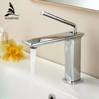 Смеситель для раковины, латунный смеситель для ванной комнаты, черный/хромированный, смеситель для раковины, однорычажный смеситель для горячей и холодной воды 855990