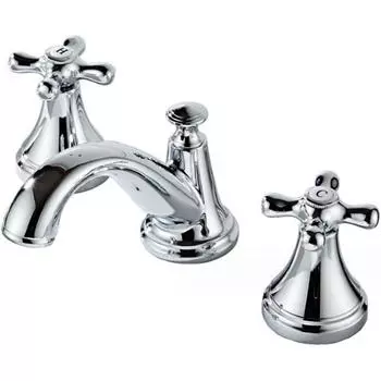 Смеситель для раковины на 3 отверстия, смеситель для раковины в ванной комнате на 3 отверстия, латунный смеситель для холодной и горячей воды, смеситель для раковины с 2 ручками, смеситель для ванной комнаты, хром Brown