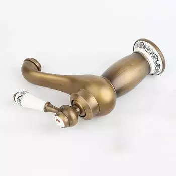 Смеситель для раковины на палубе, однорычажный смеситель с одним отверстием, смеситель для раковины с красивым узором, матовый, латунь