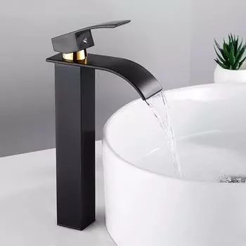 Смеситель для раковины на столешнице, смеситель для раковины в ванной комнате, однорычажный смеситель для горячей и холодной воды, водопадный кран для ванной комнаты, аксессуары для кухни, хром Chrome