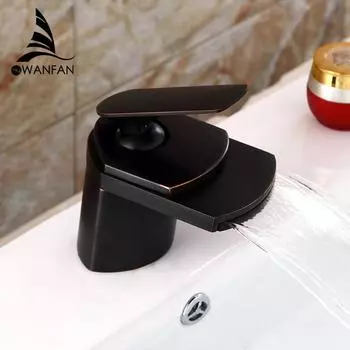 Смеситель для раковины, смеситель для ванной комнаты, черный кран, смеситель для раковины, однорычажный смеситель с отверстием для мытья террасы, смеситель для горячей и холодной воды, кран 855810