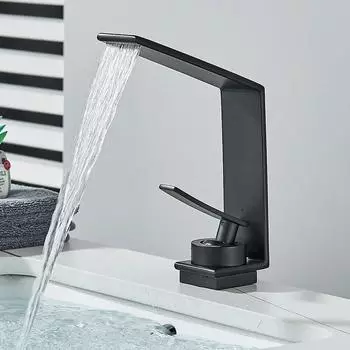 Смеситель для раковины в ванной, современный смеситель с одним отверстием, кран для горячей и холодной воды, смеситель для ванной комнаты, монтируемый на палубе, различные смесители для раковины